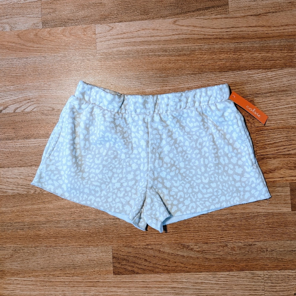 Leopard print comfy shorts